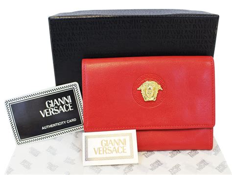 versace leather wallet